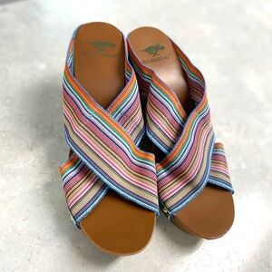 Rocketdog Size 8 Multicolor Strappy Wedge Shoes